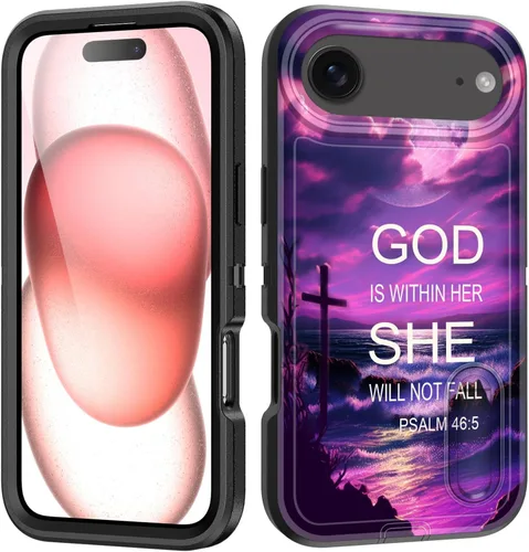 Vista 31 de Funda para iPhone Air con soporte integrado, a prueba de golpes, polvo y caídas, 3 capas, grado militar, funda protectora para iPhone Air de 6.5