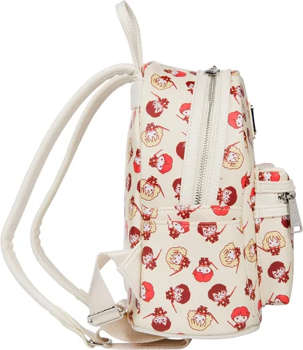 Vista 3 de Loungefly Mini mochila estampada de personajes de Harry Potter Chibi, Blanco sucio, Compacto