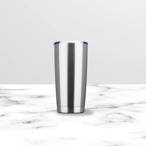 Vista 5 de Vaso de 20 onzas de acero inoxidable de doble pared al vacío, vaso de viaje, taza de café térmica con tapa (negro)