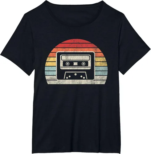 Vista 21 de Retro Cassette Tape 80s 90s Nostalgia T-Shirt Negro
