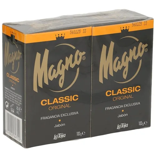 Vista 4 de Magno Jabón 3.5 oz La Toja. Magno Classic Black 8 pack