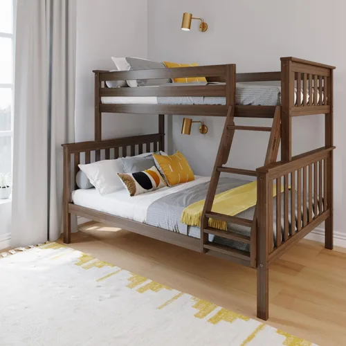 Vista 27 de Max & Lily - Litera, marco de cama individual sobre cama matrimonial para niños, color azul. Climb with Confidence, Sturdiness Redefined