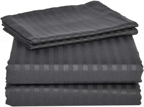 Vista 24 de Solid Style - Juego de sábanas de algodón Pima de 550 hilos, 4 piezas, se adapta a bolsillos de 30 a 34 pulgadas de profundidad