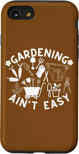 Vista 13 de Funda gráfica de jardinero con diseño floral vintage para iPhone 14 Gardening Ain't Easy