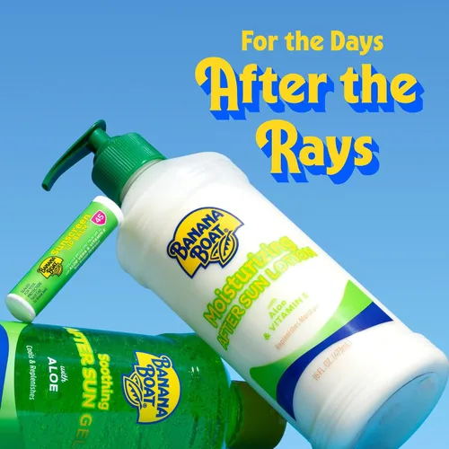 Vista 3 de Banana Boat Gel calmante para después del sol con Aloe Twin Pack Gel de aloe vera, alivio de quemaduras solares, cuidado después del sol, 16 onzas