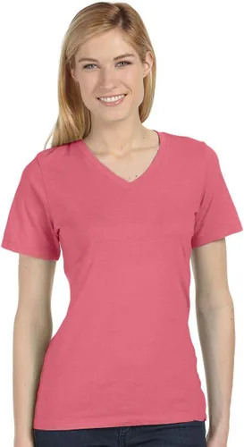Vista 28 de Camiseta cuello en V relajada de BELLA + CANVAS Asfalto