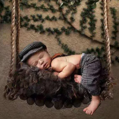 Vista 6 de Zeroest Newborn Photography Outfits Boy, Suspenders & Hat for Baby Boys Baby Photography Props for Newborn Photo Shoots
