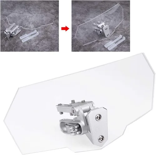 Vista 7 de Extensor de parabrisas de motocicleta, reemplazo universal de parabrisas ajustable para Kawasaki/Honda