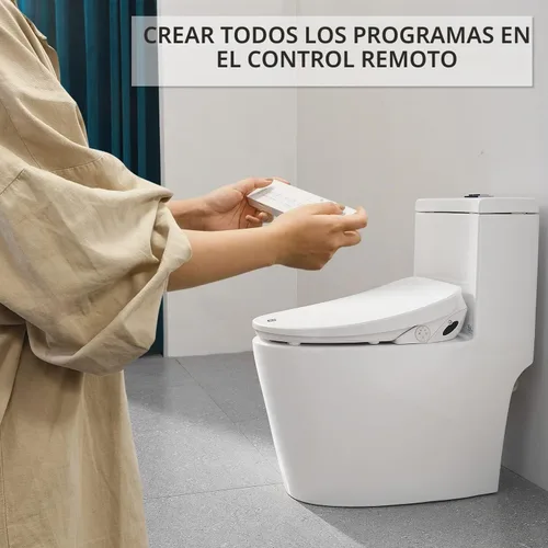 Vista 7 de X3 Asiento de inodoro de bidé, asiento de inodoro inteligente alargado con secador de aire, accesorio de bidé para inodoro con agua tibia con cierre