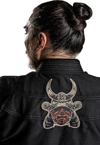 Vista 5 de Kurosawa Jiu Jitsu BJJ Gi Uniforme de Ronin - Chaqueta y pantalones negros tradicionales