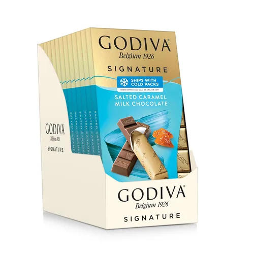 Vista 6 de Godiva Chocolatier Mini barras Chocolate Signature, 72% cacao oscuro, 3.1 onzas (paquete de 12)