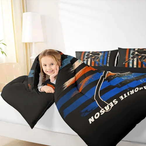 Vista 42 de Homewish Juego de edredón de juegos deportivos de pelota, tamaño twin, juego de ropa de cama de béisbol y baloncesto, 2 piezas para niños