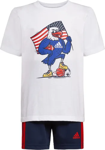 Vista 7 de adidas boys 2-piece Cotton Graphic Tee & Short Set