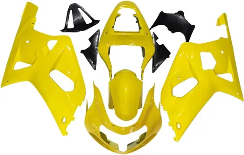 Vista 32 de Kit de carenado de llama azul negro de plástico ABS para Suzuki GSXR600 GSXR750 K1 2000-2003 Carenados GSX-R600 GSX-R750 2001 2002 2003 Inyección