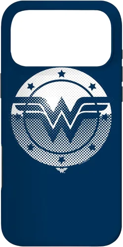 Vista 26 de Wonder Woman Funda con logotipo de escudo de medio tono para iPhone 17