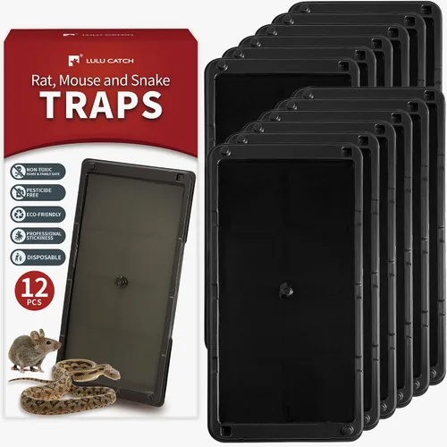 Vista 33 de LULUCATCH, trampas para ratones, 6 unidades de trampas grandes de pegamento para interiores para el hogar, tablas de pegamento a granel pre-cebadas