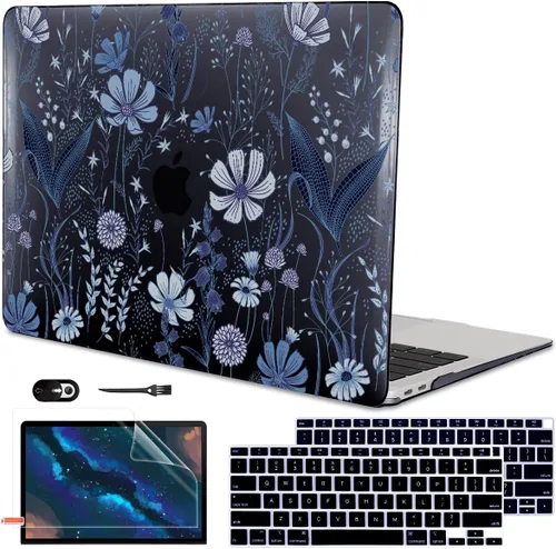 Vista 27 de Funda para MacBook Air de 13 pulgadas 2021 2020 2019 2018 para Mac A2337 M1 A2179 A1932 Funda con Touch ID, funda rígida de plástico