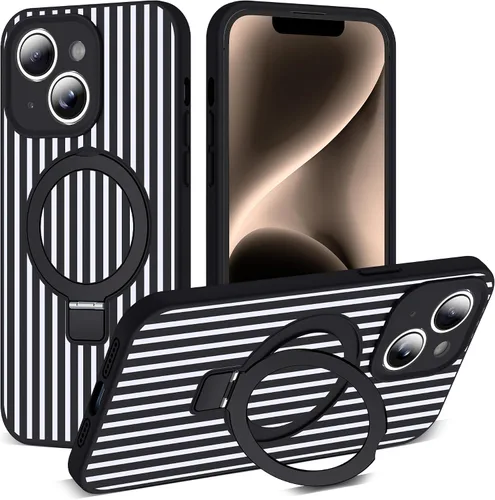Vista 79 de SKYLMW Funda diseñada para iPhone 11 con soporte magnético invisible Compatible con Mag-Safe, a prueba de caídas de grado militar, a prueba