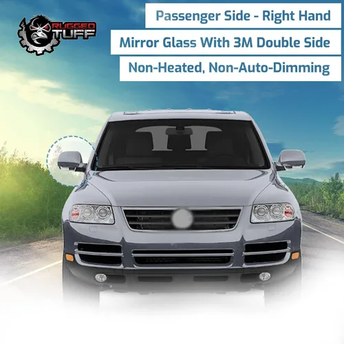 Vista 7 de Reemplazo de cristal del espejo lateral del pasajero para 2004 2005 2006 Volkswagen Touareg VW derecho convexos espejos con adhesivos exactafit 8922R
