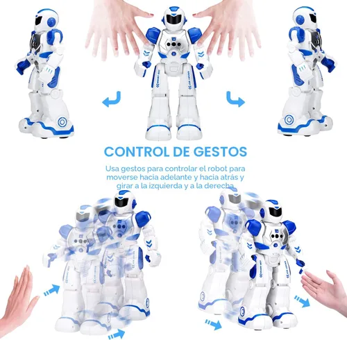 Vista 2 de KingsDragon Juguete de robots para niños, juguete de detección de gestos RC, robot interactivo para caminar, cantar, bailar, regalos de cumpleaños