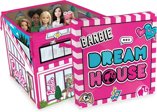 Vista 5 de Caja ZipBin con cierres para guardar hasta 40 Barbies; se puede utilizar como casa de muñecas, caja de guardado y alfombra para jugar