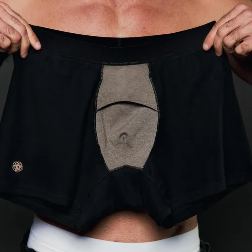 Vista 2 de LEELA QUANTUM TECH EMF Blocking Underwear for Men silver fabric, protects against high-frequency radiation & electrosmog