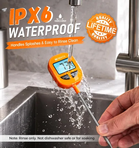 Vista 4 de BOMATA Digital Food Thermometer, IPX6 Waterproof, 1-3 Sec Fast Read