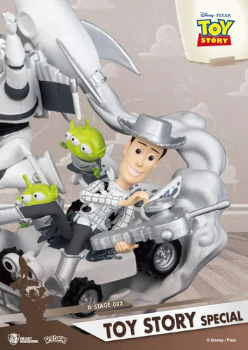 Vista 8 de Beast Kingdom Toy Story: Estatua de la serie Ds-032 de Woody & Buzz Deluxe Galaxy Version Ds-032