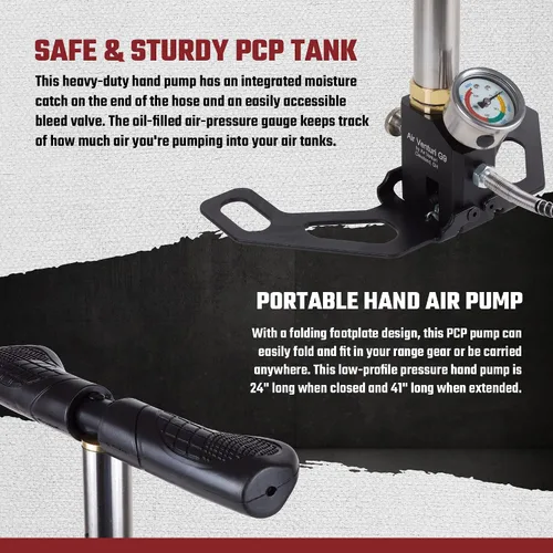 Vista 3 de Air Venturi Bomba de mano G9 4500 PSI PCP Airgun