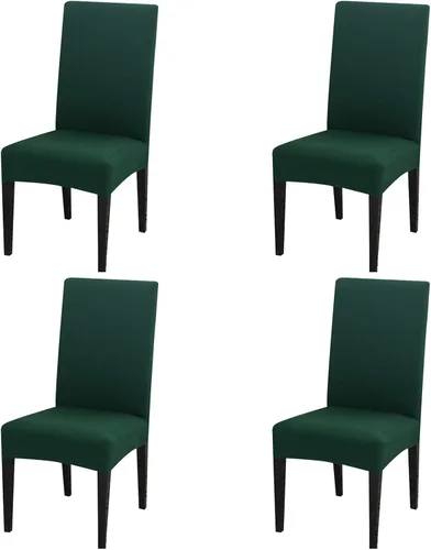 Vista 21 de Dimatic Paquete de 2 fundas elásticas de licra para sillas de comedor, extraíbles y lavables, fundas protectoras para sillas de comedor, cocina