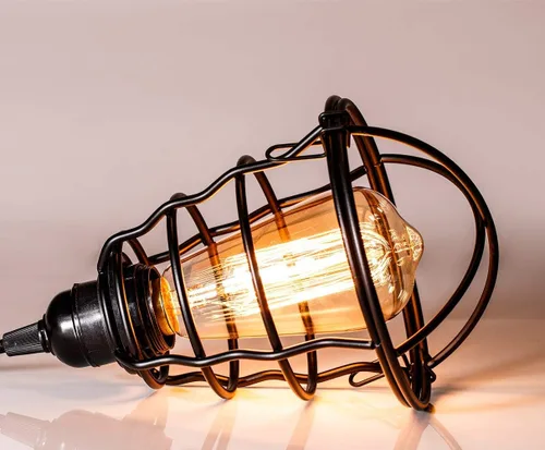 Vista 5 de INNOCCY - Lámpara colgante industrial Edison E26 E27, base vintage ajustable, lámpara colgante para cocina, hogar, 2