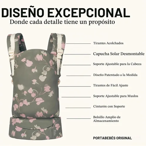 Vista 3 de Baby Tula Portabebés con panel de lino libre de crecimiento, ajustable, cómodo, portabebés de recién nacidos a niños pequeños - Ajuste ergonómico