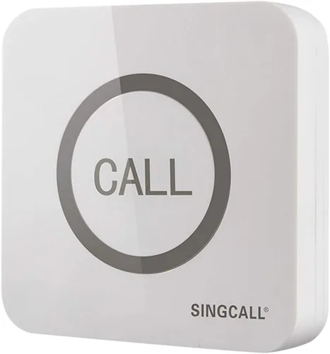 Vista 3 de SINGCALL Sistema de atención para el hogar Sistema de llamadas de hotel, botón táctil grande conveniente impermeable, localizador de 1 botón APE520