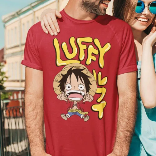 Vista 2 de Camisetas piratas de anime de una pieza para hombre