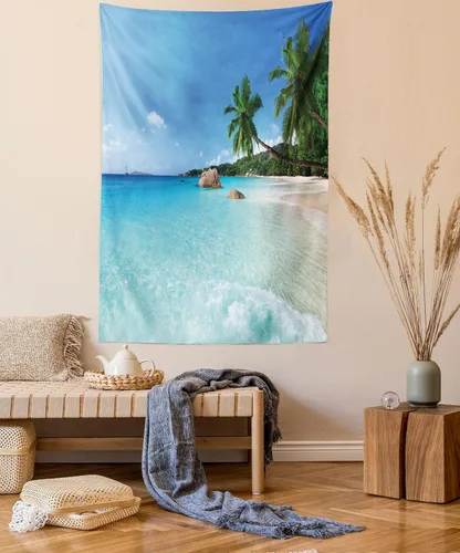 Vista 8 de Ambesonne Tapiz de arte afro, hombre negro fuerte con una corona de trazos impresión de pintura moderna, decoración de tela para colgar en la pared