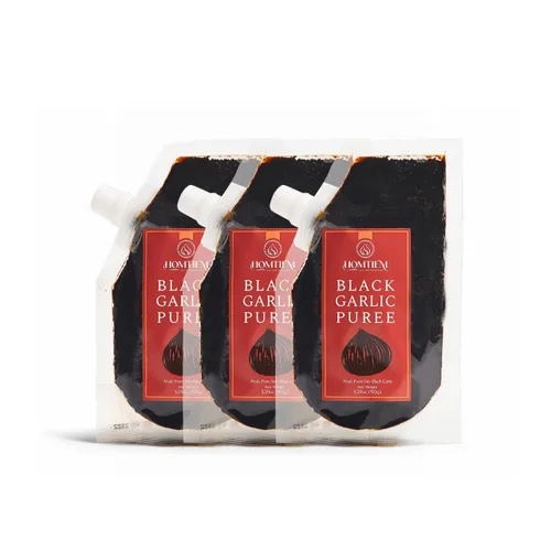 Vista 7 de Homtiem Puré de ajo negro de 5.29 oz (hecho de ajo negro solo 100%), ajo negro entero fermentado durante 90 días, sin OMG, alto en antioxidantes