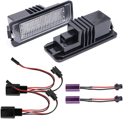Vista 2 de 2 piezas de luces LED para matrícula con lámparas de número para MK5 GTI MK6 MK7 Golf 5 Golf 6 Golf 7 New Beetle Passat CC Rabbit Eos Phaeton Polo