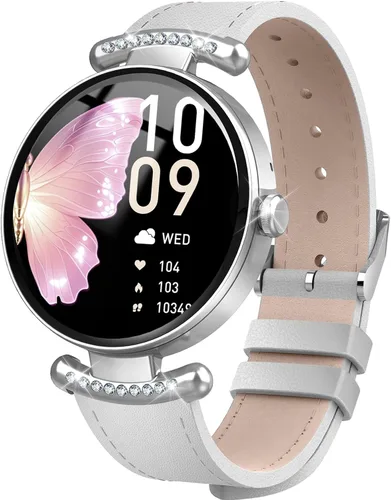 Vista 8 de Relojes para mujer, responder/hacer llamadas, reloj AMOLED de 1.32 pulgadas con pantalla ultra clara para mujer con frecuencia cardíaca, monitor