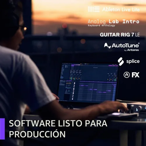 Vista 9 de Arturia MiniFuse 2 Pack de Grabación - Negro Graba guitarra de voz y sintetizadores, las mejores especificaciones de sonido de su clase, empareja
