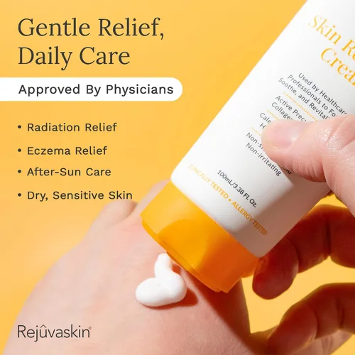 Vista 8 de Rejuvaskin Crema de recuperación de la piel con aloe vera, crema para aliviar el eccema para pieles secas, picazón y sensibles, hidratante