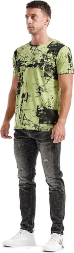 Vista 5 de KLIEGOU Camisetas hipster hiphop para hombre, camisetas con estampado de moda