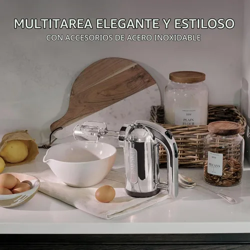 Vista 4 de Dualit Batidora de mano - 300 W - Mango de agarre fuerte - Accesorios incluidos - Almacenamiento de enchufe integral - 4 ajustes de velocidad
