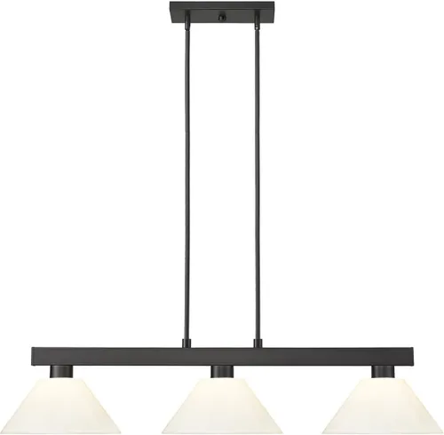 Vista 3 de Z-Lite Colgante de cobalto de 152MB-PWH, 3 luces 300 vatios totales, negro mate