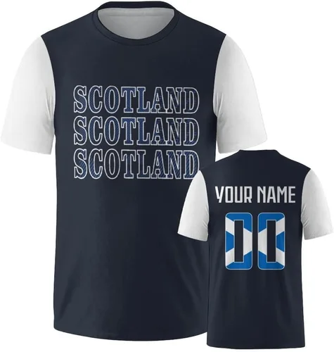 Vista 12 de Camisetas de fútbol nacionales personalizadas 2024 con diseño de fuentes, ropa personalizada con tus números de nombre para hombres, mujeres