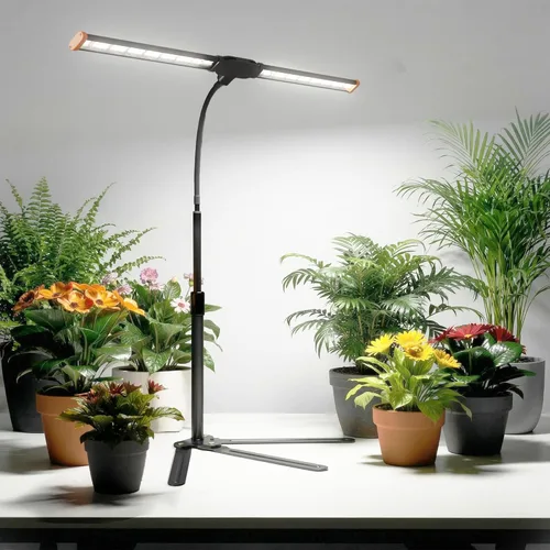 Vista 8 de Luz de cultivo para plantas de interior, lámpara de luz de crecimiento de espectro solar blanco de 6000 K con LED rojo y azul para semillas