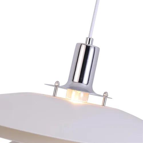 Vista 2 de FCTWAKS Lámpara colgante moderna de mediados de siglo, lámpara de techo colgante nórdica de 15 pulgadas con pantalla de metal de 4 niveles, base