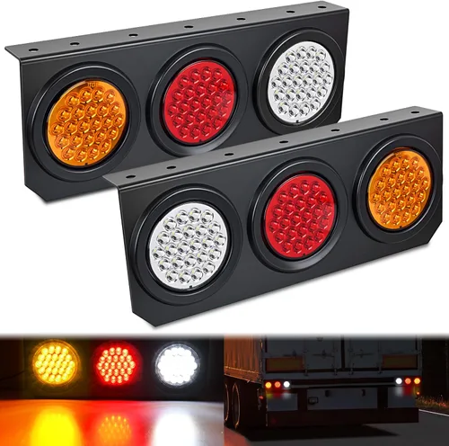 Vista 8 de Nilight Luces traseras LED ovaladas de 6 pulgadas, color rojo, paquete de 2
