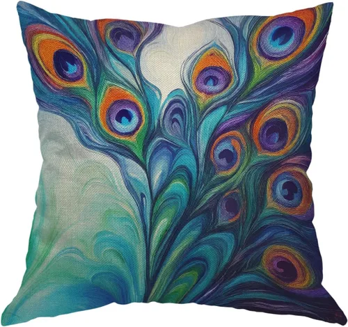 Vista 13 de Moslion Fundas de almohada de hojas de arce, funda de almohada de otoño con hojas de arce, 18 x 18 pulgadas, lona de algodón y lino, funda