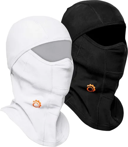 Vista 10 de GearTOP Máscara de esquí y pasamontañas para hombres y mujeres, cubierta facial cálida para esquí, snowboard, motocicleta Negro