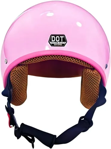 Vista 7 de Casco de motocicleta eléctrico retro para niños y jóvenes 3/4 medio, lindo casco de media cara abierto para niños, aprobado por DOT, casco